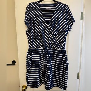 Vineyard Vines Sankaty Striped Wrap Dress XL